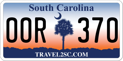 SC license plate OOR370