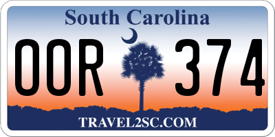 SC license plate OOR374