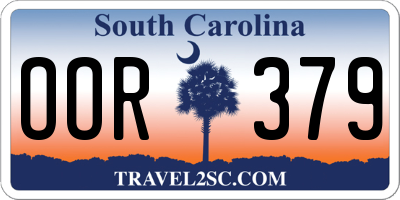 SC license plate OOR379
