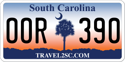 SC license plate OOR390