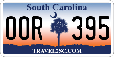 SC license plate OOR395
