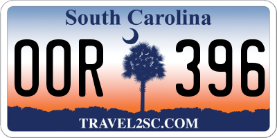 SC license plate OOR396