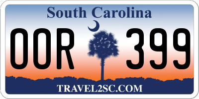 SC license plate OOR399