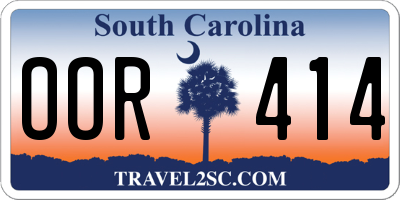 SC license plate OOR414