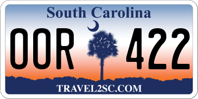 SC license plate OOR422