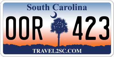 SC license plate OOR423