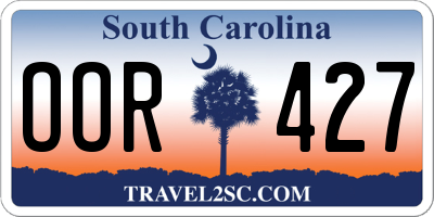 SC license plate OOR427