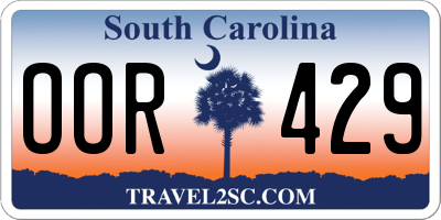 SC license plate OOR429