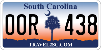 SC license plate OOR438