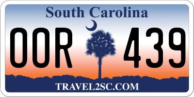 SC license plate OOR439