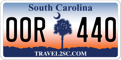 SC license plate OOR440
