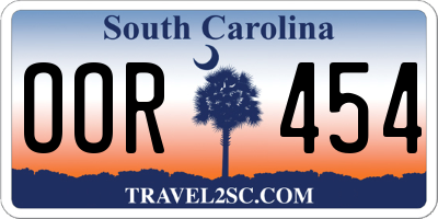 SC license plate OOR454