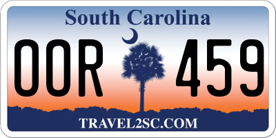 SC license plate OOR459