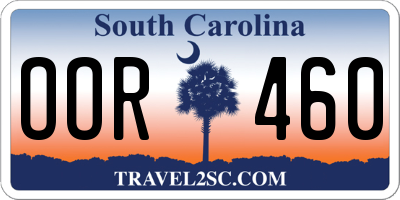SC license plate OOR460