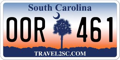 SC license plate OOR461