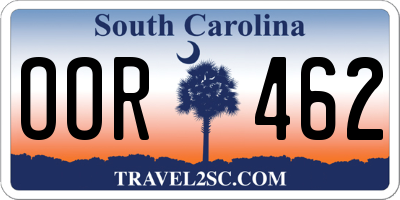SC license plate OOR462