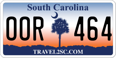 SC license plate OOR464