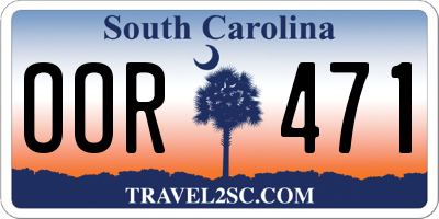 SC license plate OOR471