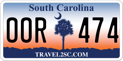 SC license plate OOR474