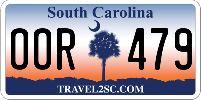 SC license plate OOR479