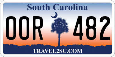 SC license plate OOR482