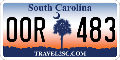 SC license plate OOR483