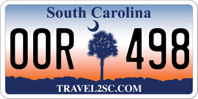 SC license plate OOR498