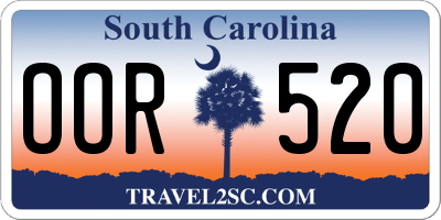SC license plate OOR520