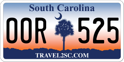 SC license plate OOR525