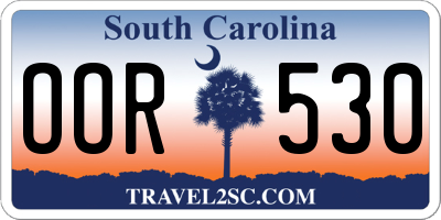 SC license plate OOR530
