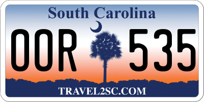 SC license plate OOR535