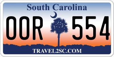 SC license plate OOR554