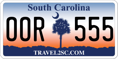 SC license plate OOR555