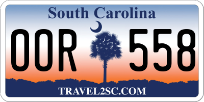 SC license plate OOR558