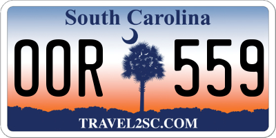 SC license plate OOR559