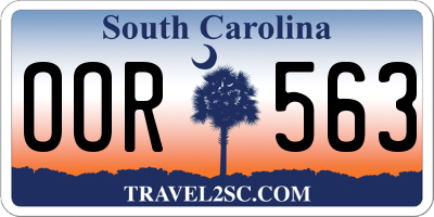 SC license plate OOR563