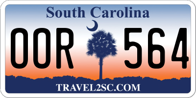 SC license plate OOR564