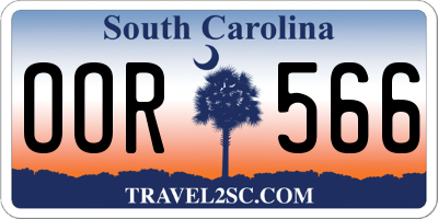 SC license plate OOR566