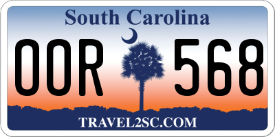 SC license plate OOR568