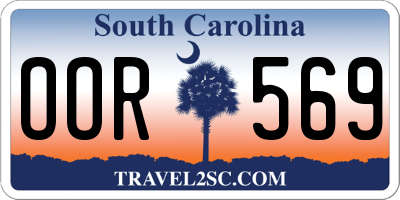 SC license plate OOR569