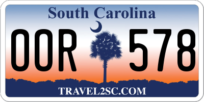 SC license plate OOR578