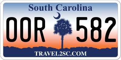 SC license plate OOR582