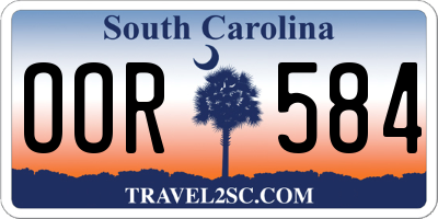 SC license plate OOR584