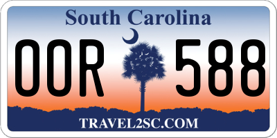 SC license plate OOR588