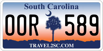 SC license plate OOR589