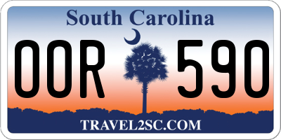 SC license plate OOR590