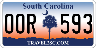 SC license plate OOR593