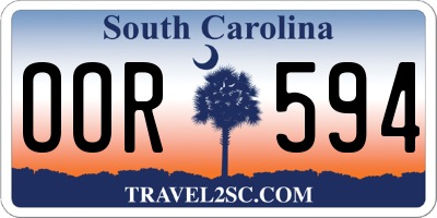 SC license plate OOR594