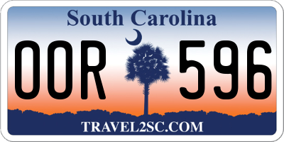 SC license plate OOR596
