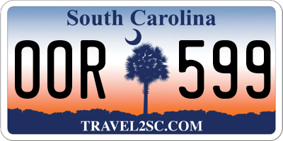 SC license plate OOR599